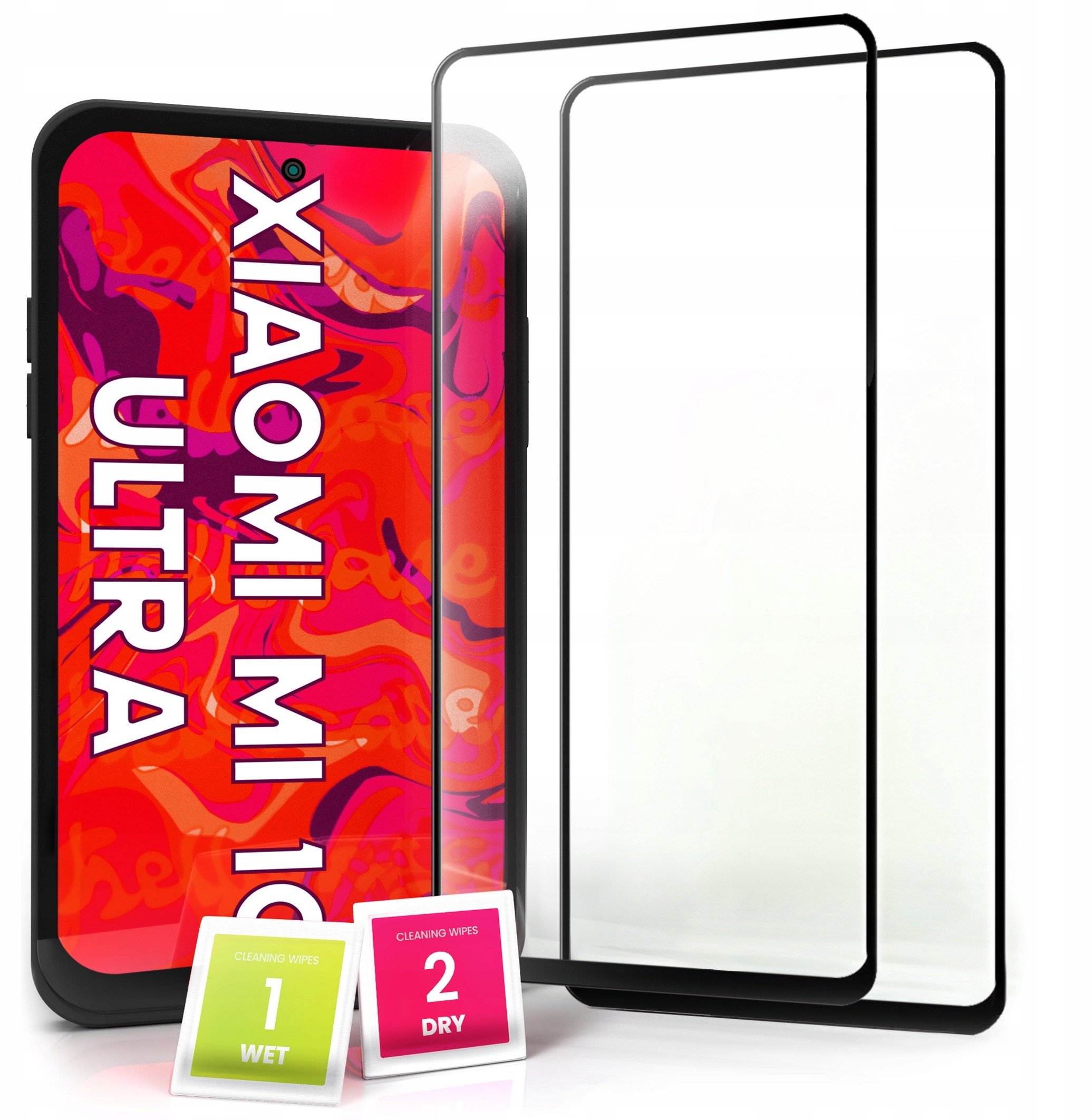 2-PAK Szkło Hartowane do Xiaomi Mi 10 Ultra (Pełne 5D, Curved, Zakrzywione)
