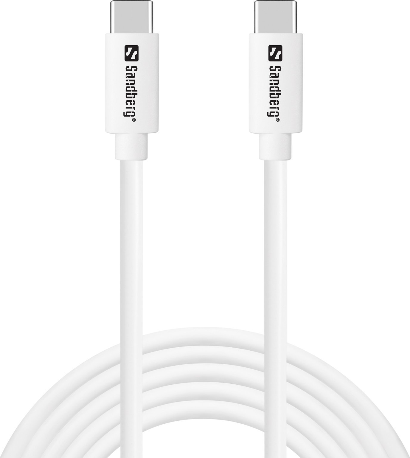 Kabel USB Sandberg USB-C - USB-C 2 m Biały (USB-C USB-C 65W 2M SAVER)