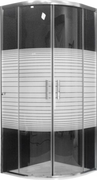 Mexen Mexen Rio kabina prysznicowa półokrągła 90 x 90 cm, pasy, chrom - 863-090-090-01-20