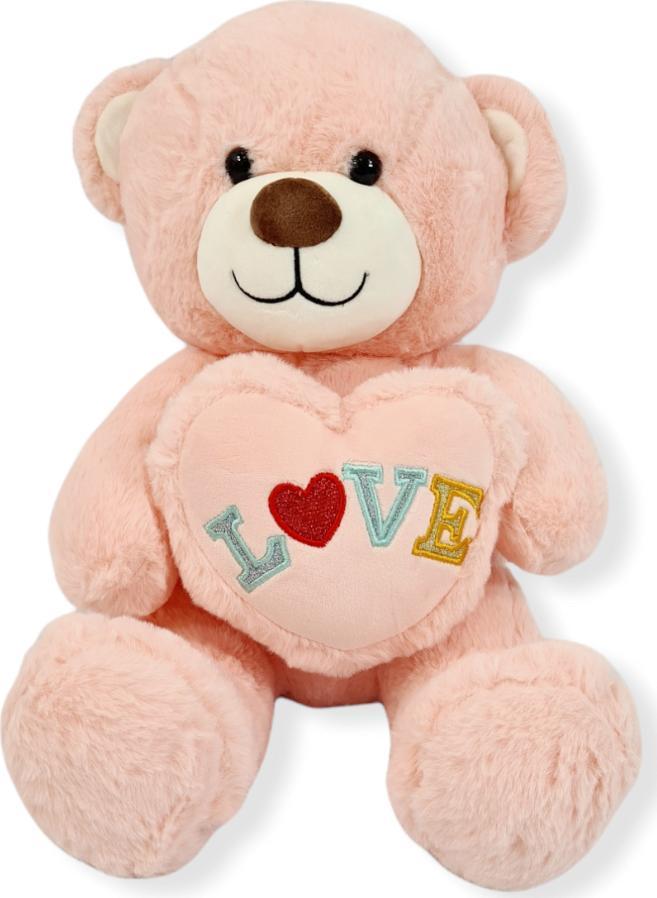 BLUBELL Miś pluszowy z sercem różowy na prezent
