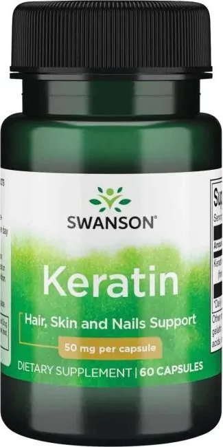 Swanson Swanson - Keratyna, 50mg, 60 kapsułek