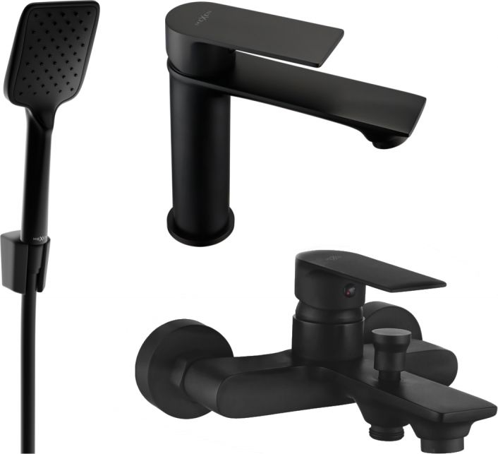 Mexen Mexen Royo R62 zestaw wannowy, czarny - 72203R62-70