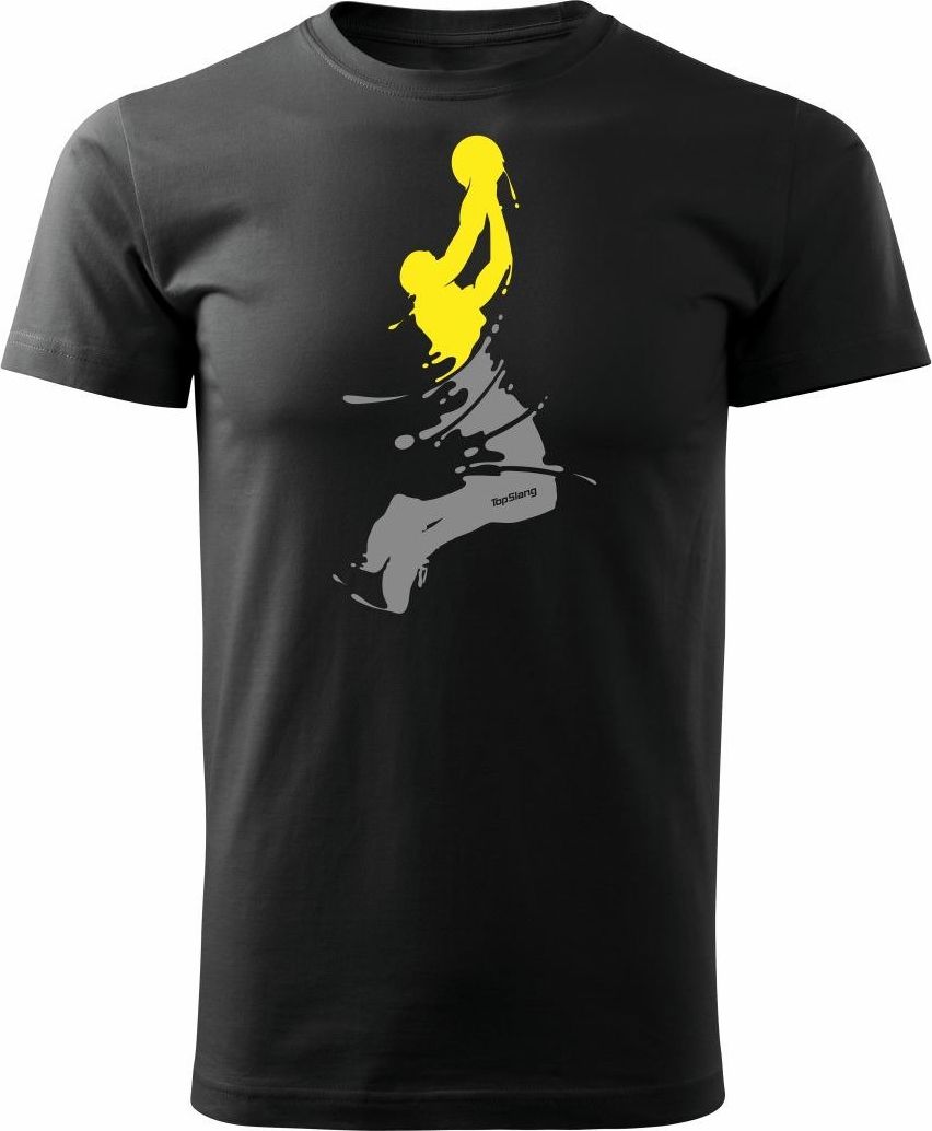 Topslang Koszulka z koszykarzem koszykówka Basketball męska czarna REGULAR XXL