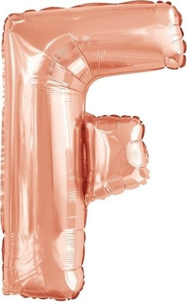 Balon foliowy litera F różowe złoto 54,5x86cm