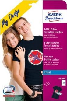 Avery Zweckform Avery Zweckform Folie do wprasowywania na kolorowe tkaniny A4 8 ark. folii transferowej + 8 ark. papieru silikonowego