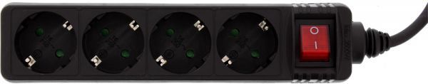 Listwa zasilająca InLine 4 gniazda 1.5 m czarna (16441D)