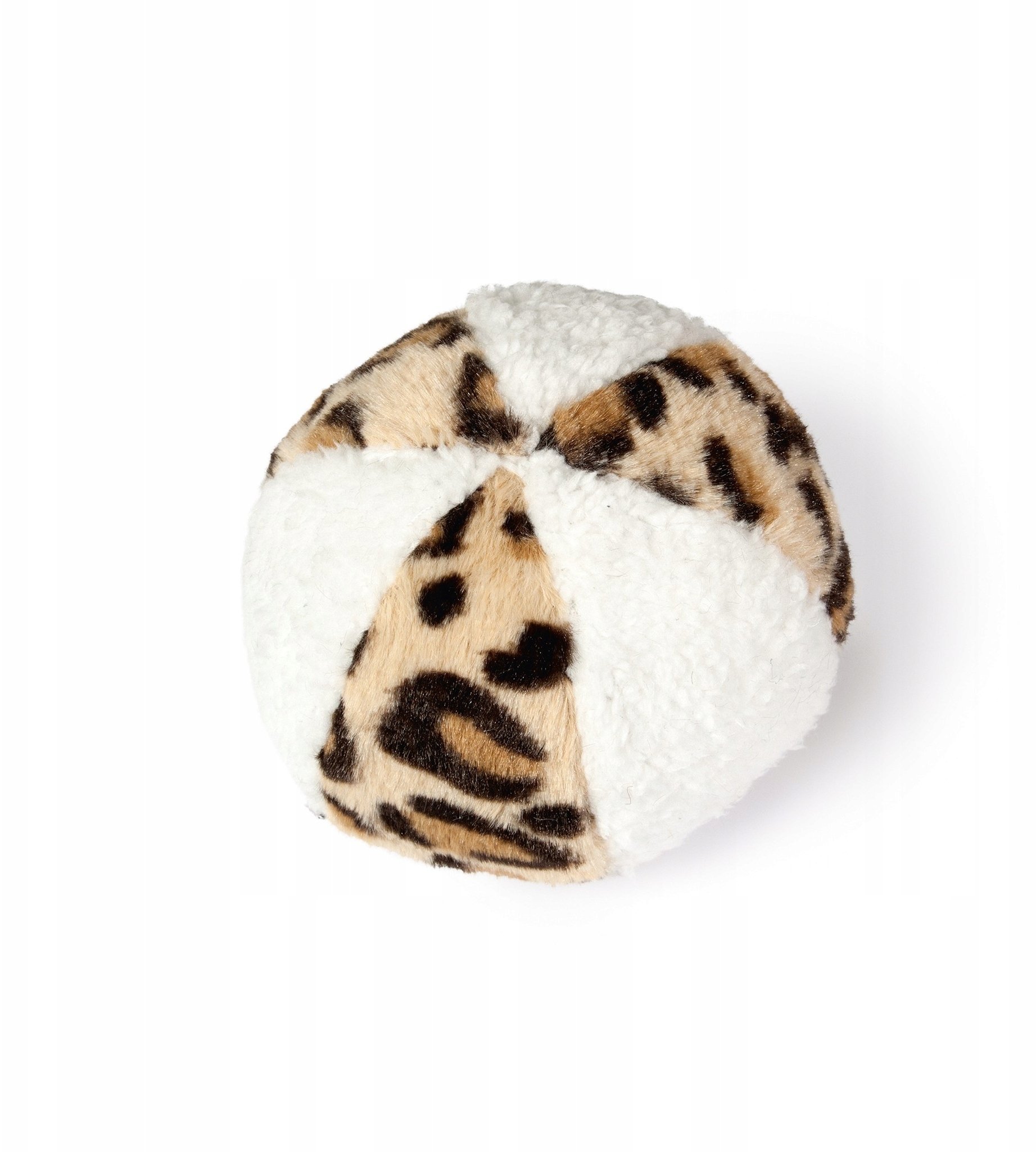 KARLIE Piłka dla psa biała, wzór cętki, pluszowa, 11cm