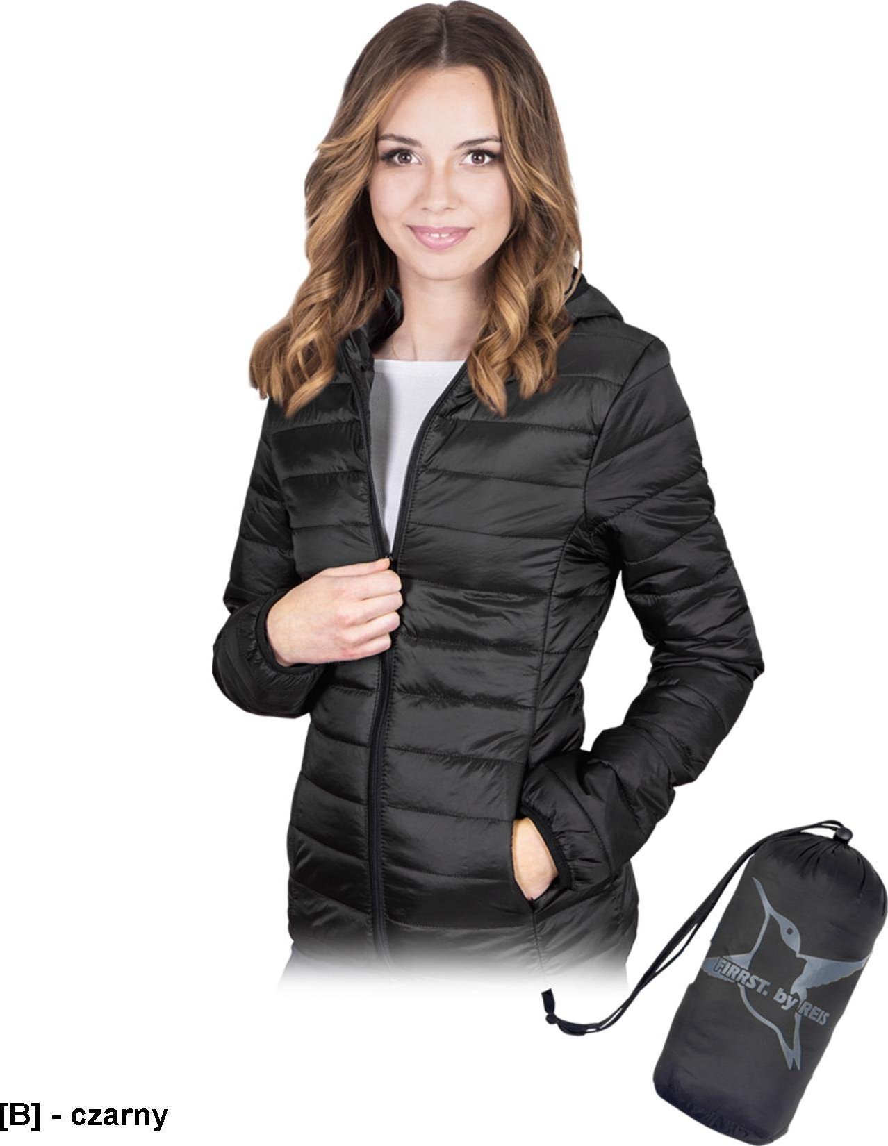 R.E.I.S. DART-L-J - damska kurtka ocieplana, kaptur stały, 100 % nylon 120 g/m2, podszewka 100% poliester 110 g/m2 M