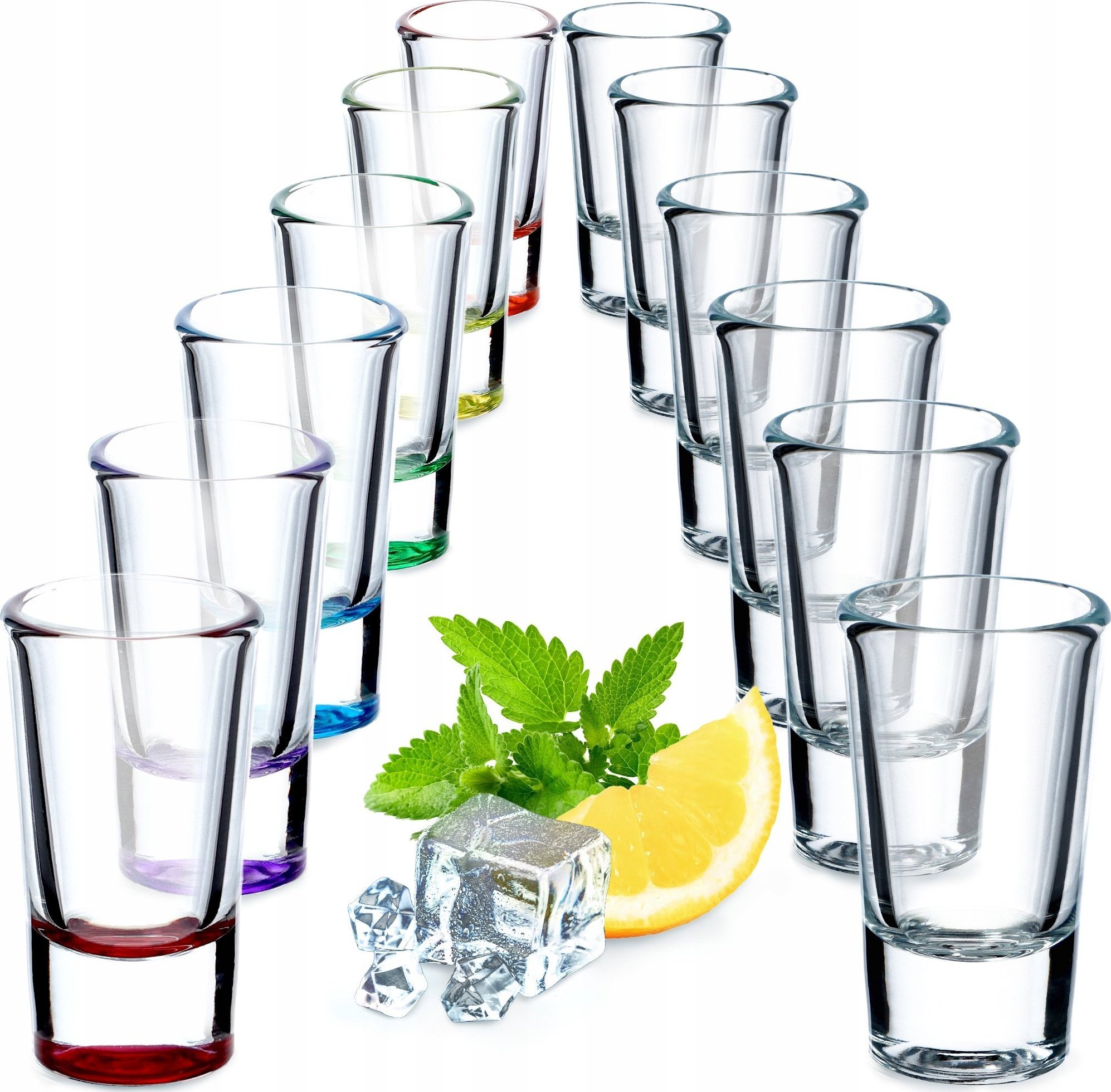 Kadax Kieliszki Do Wódki Shotów Zestaw 12szt Kolorowe