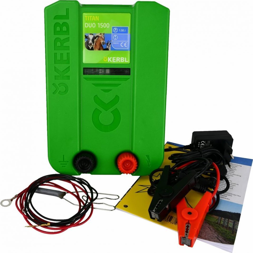 Kerbl KERBL Elektryzator uniwersalny TITAN DUO 1500, dla koni, bydła i małych zwierząt, 1,5 J