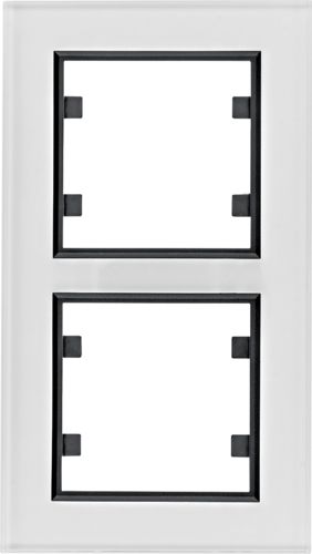 Hager Lumina passion ramka 2-krotna pionowa szklana biała (WL9120)