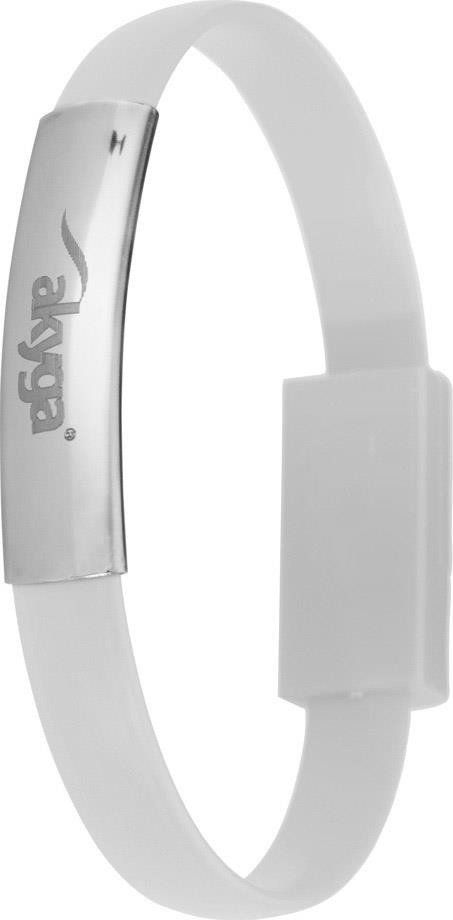 Kabel USB Akyga USB-A - USB-C 0.23 m Biały (AK-AD-47)