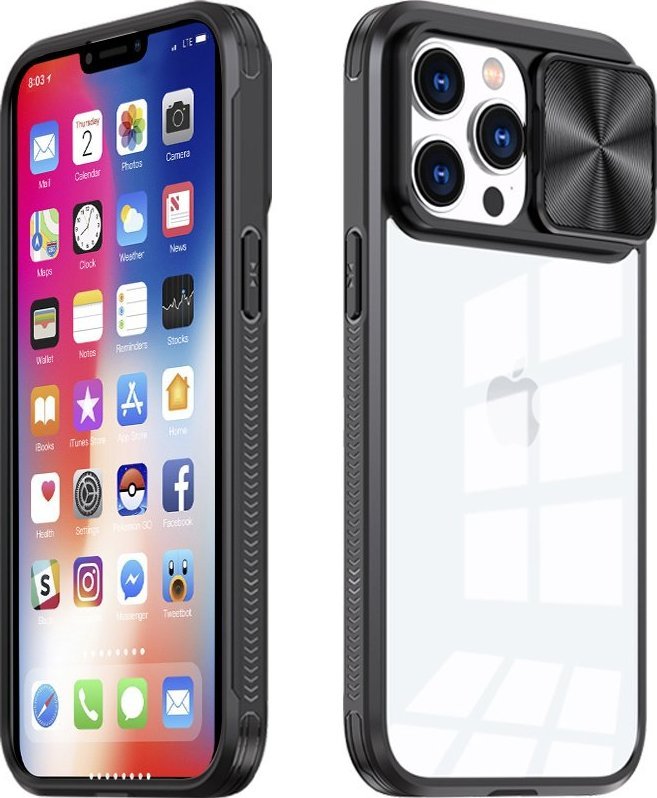 Braders Etui Camslider z Osłoną Aparatu do iPhone 11 Czarny