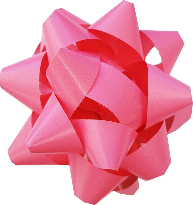 Fastima Rozetka Różowa KOKARDA do prezentów 9cm 20M