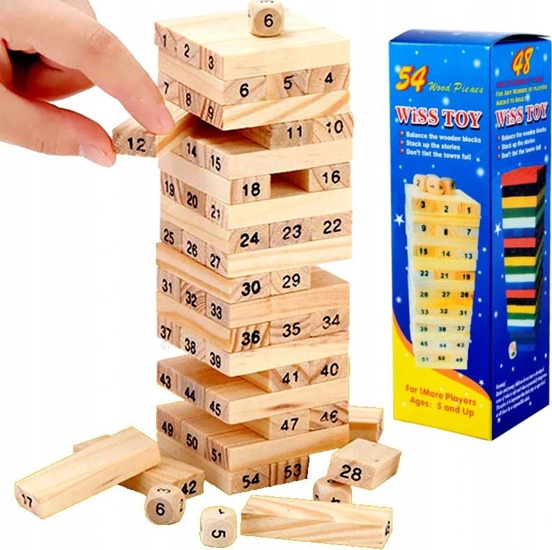 Jokomisiada Drewniana JENGA CHWIEJĄCA SIĘ WIEŻA GR0090