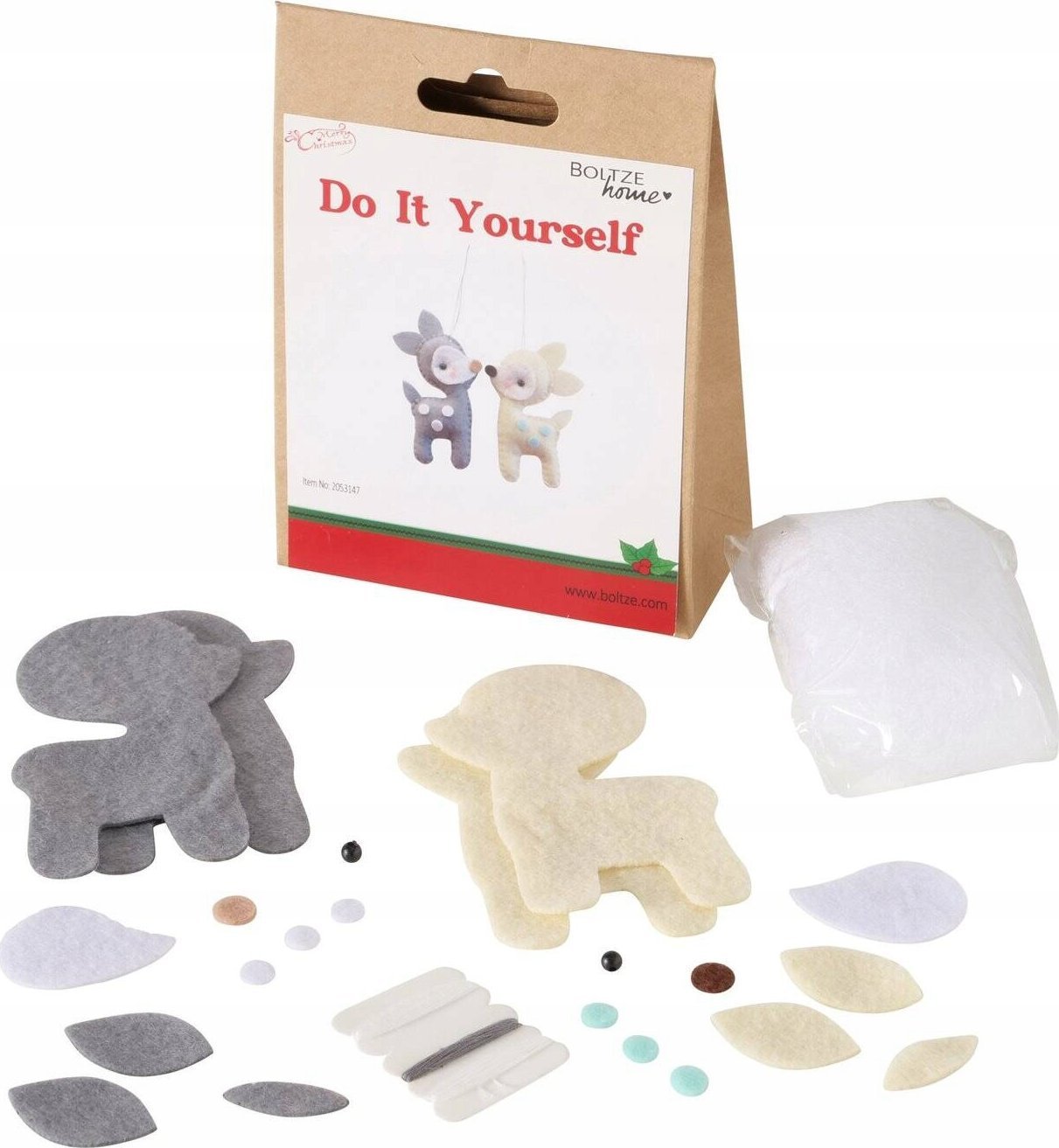 Boltze Home Zestaw DIY do samodzielnego stworzenia ozdób, 2 renifery