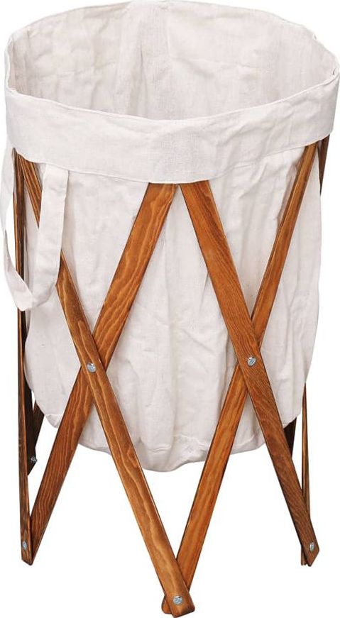 Kosz na pranie Elior Składany kosz na pranie Conga - kremowy