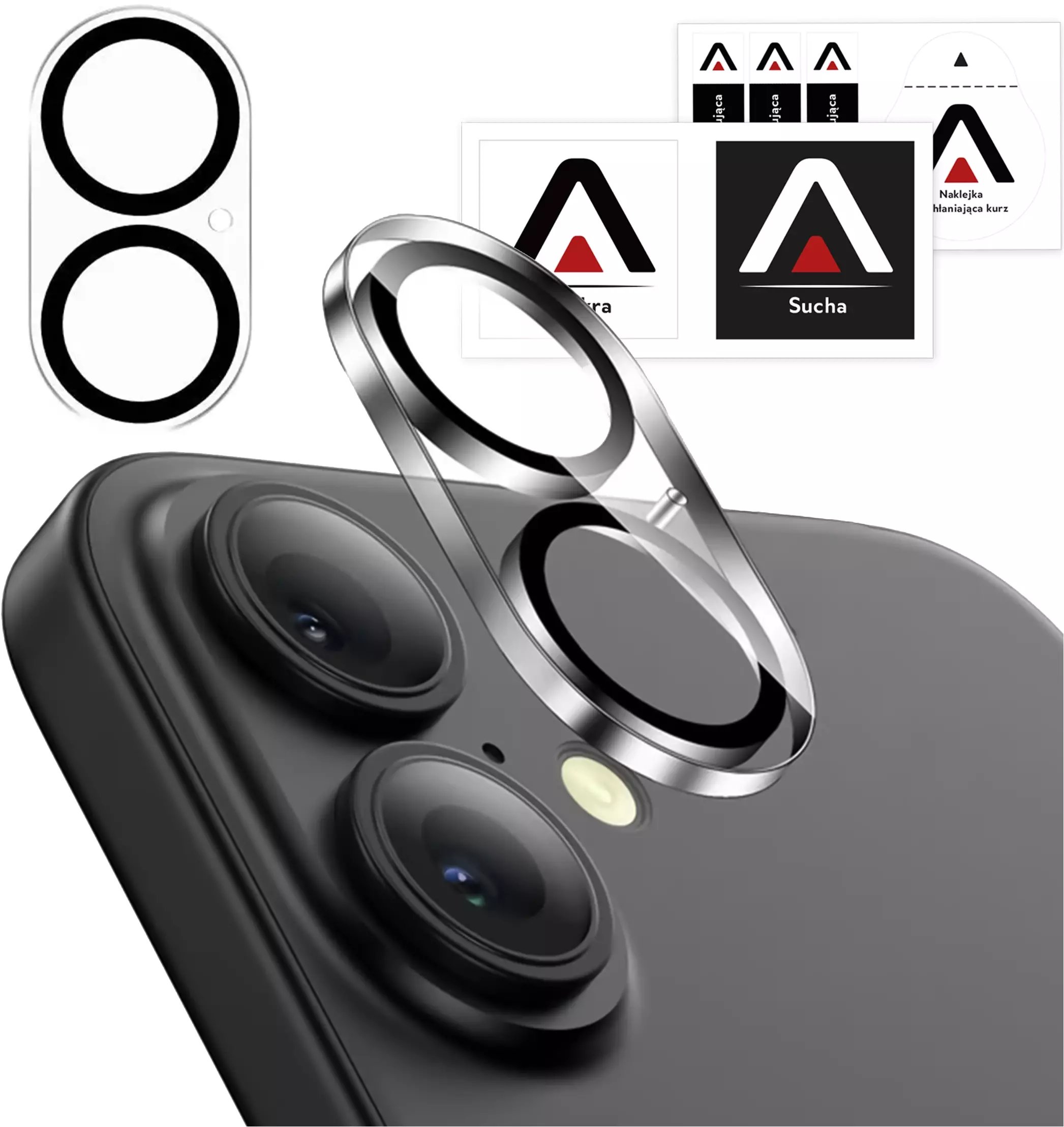 Szkło Ochronne na Obiektyw Aparatu do Apple iPhone 17, Wzmocnione i Odporne na Zarysowania, Precyzyjnie Dopasowane, Alogy Lens P