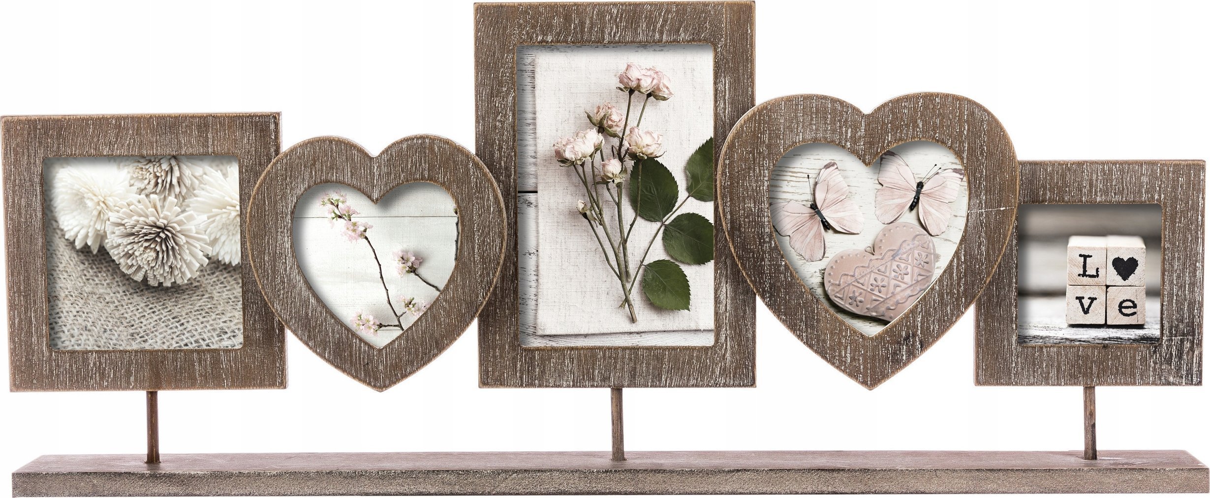 Ramka Atmosphera Ramka z drewna na pięć zdjęć, piękna oprawa na fotografie