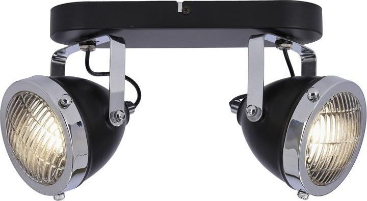 Lampa sufitowa Candellux Crazy lampa sufitowa listwa czarny 2x15w gu10 klosz bezbarwny