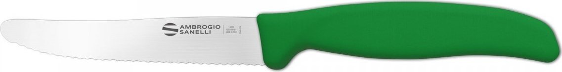 Ambrogio Sanelli Pikutek nóż ząbkowany Ambrogio Sanelli Supra 11cm Zielony