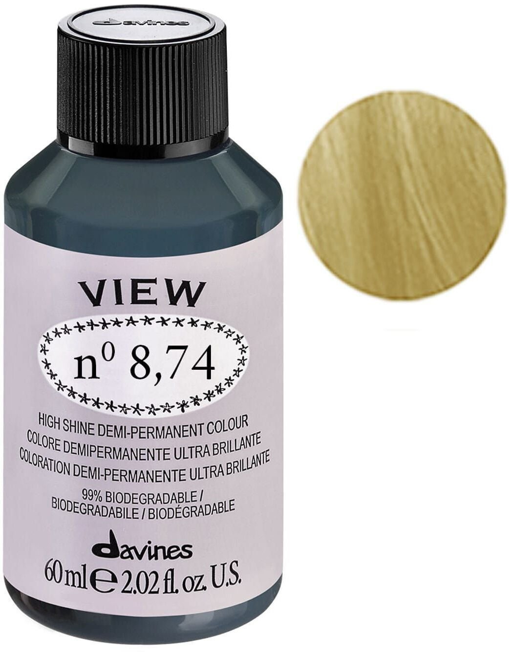 Davines, View, Demi-Permanent Hair Dye, 8.74 Gloss, 60 ml For Women