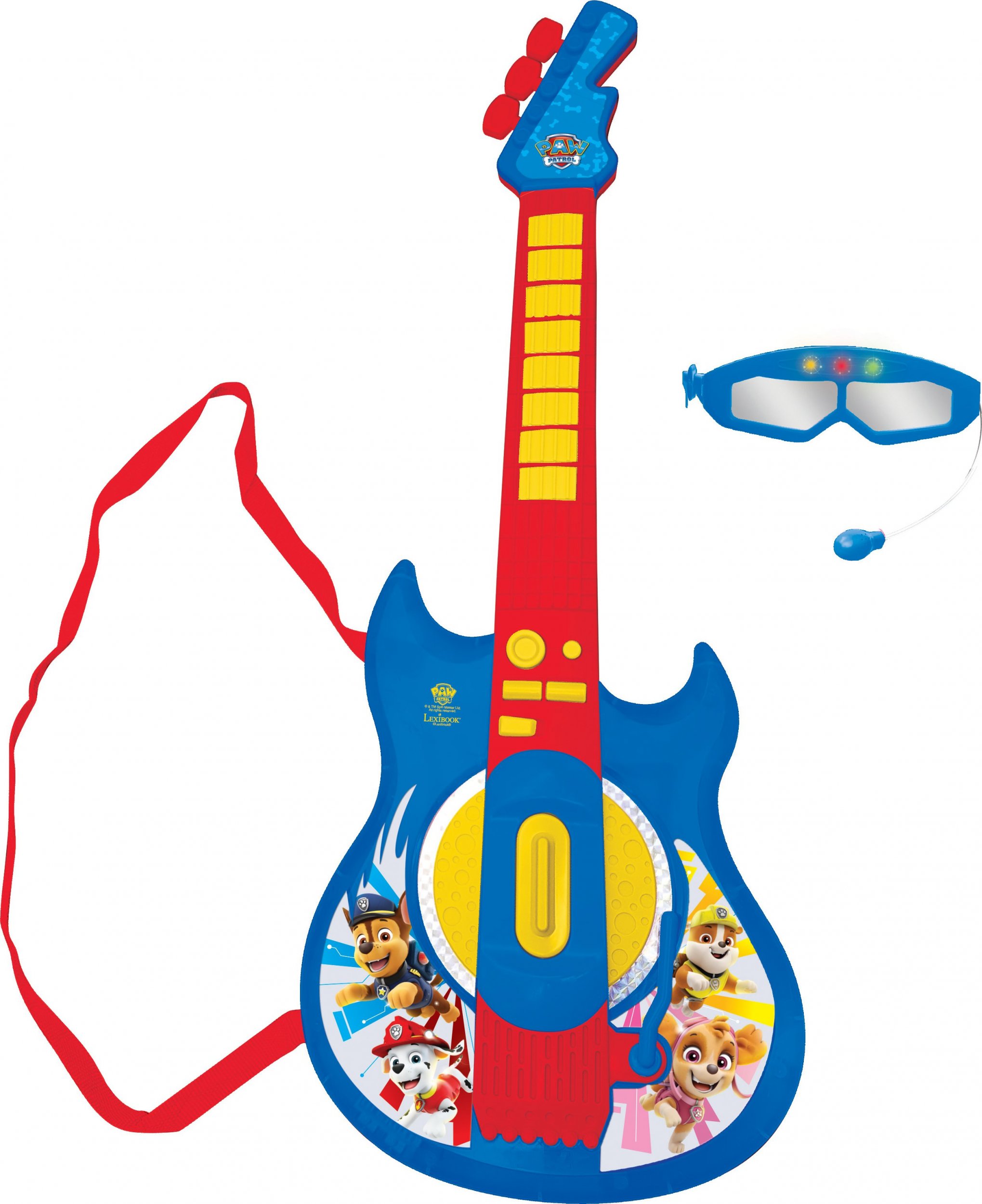 Lexibook Paw Patrol Elektroniczna Gitara Oświetleniowa z mikrofonem w kształcie okularów