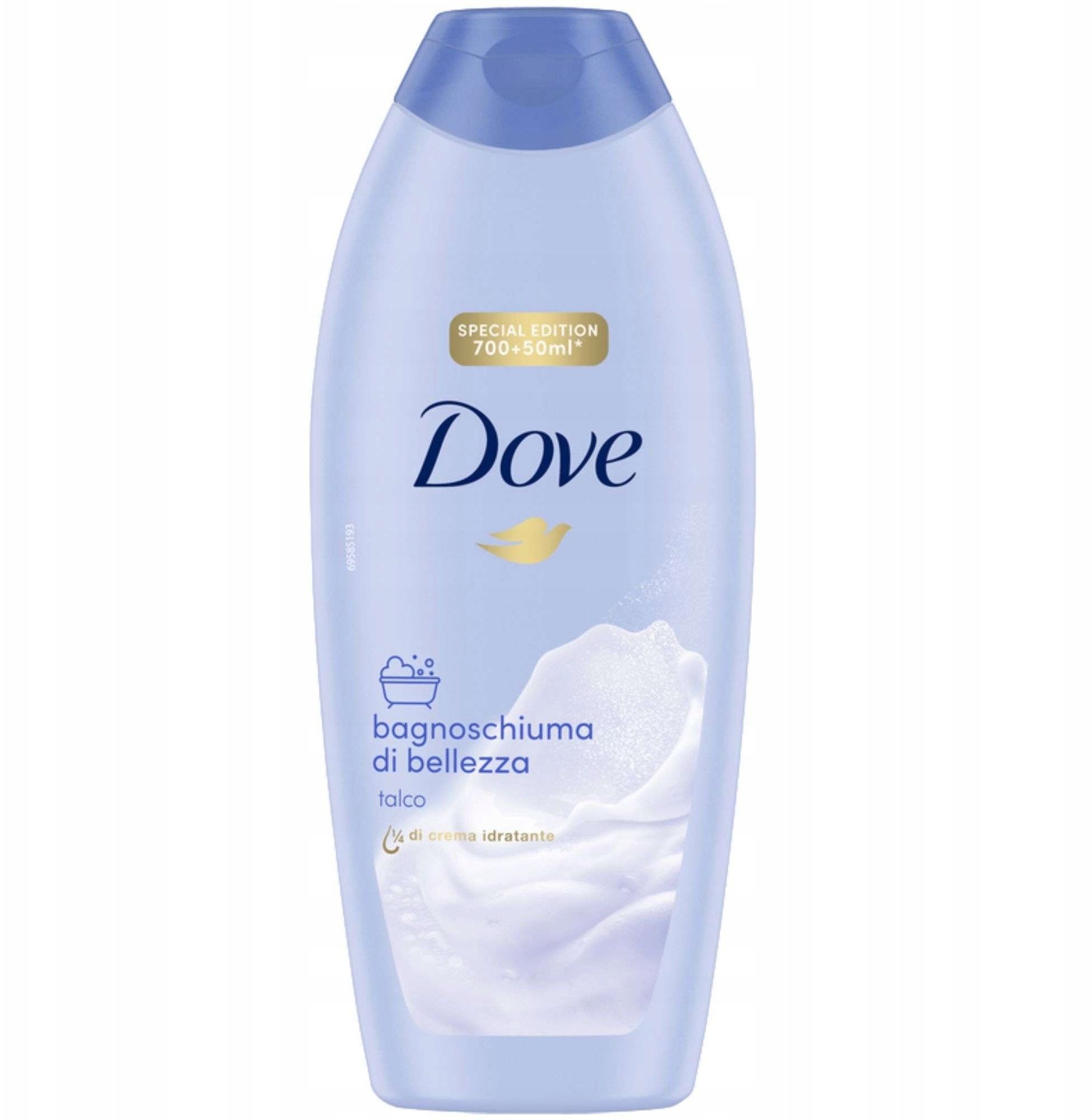Dove Talco Nawilżający Płyn do Kąpieli 750ml