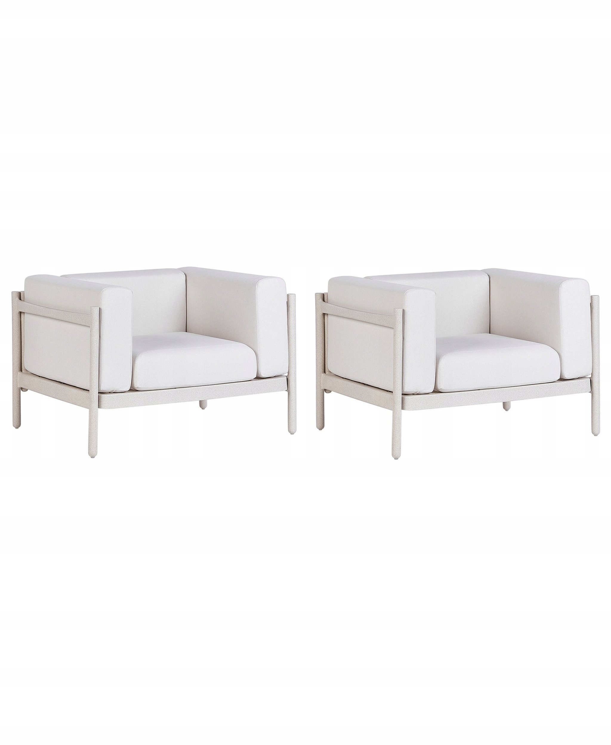 Beliani Zestaw 2 foteli ogrodowych FERRETTI Jasnobeżowy