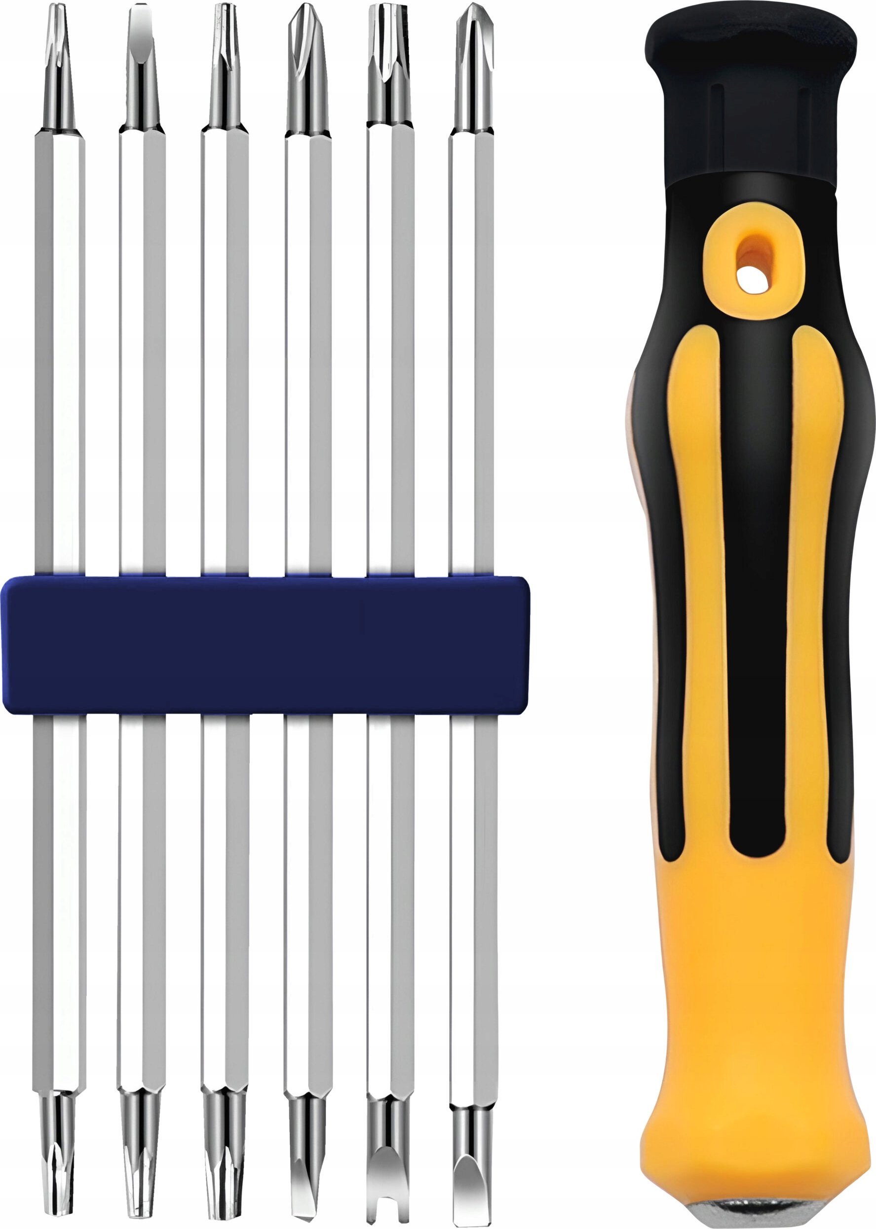 VERGIONIC ZESTAW ŚRUBOKRĘTÓW 12 szt + RĘKOJEŚĆ BITY TORX PŁASKIE KRZYŻAKOWE VERGIONIC