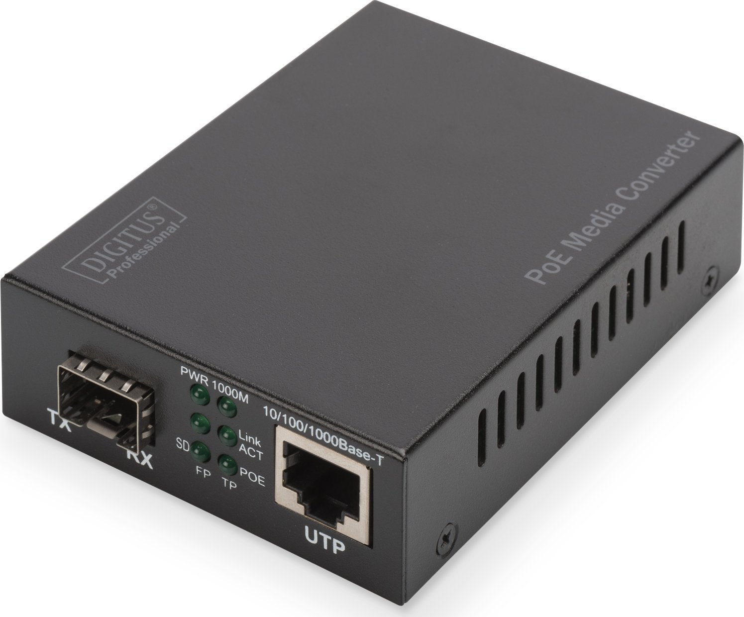 Konwerter światłowodowy Digitus Assmann GIGABIT POE MEDIA CONVERTER/SFP 10/100/1000BASE-T TO SFP IN