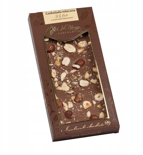 M.Pelczar Chocolatier Mleczna czekolada z orzechami laskowymi 80g
