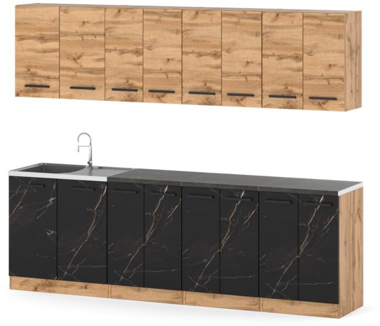 Kuchnia Modułowa Z Blatem Nowoczesna Vero 2.6m Wotan Wotan San Sebastian