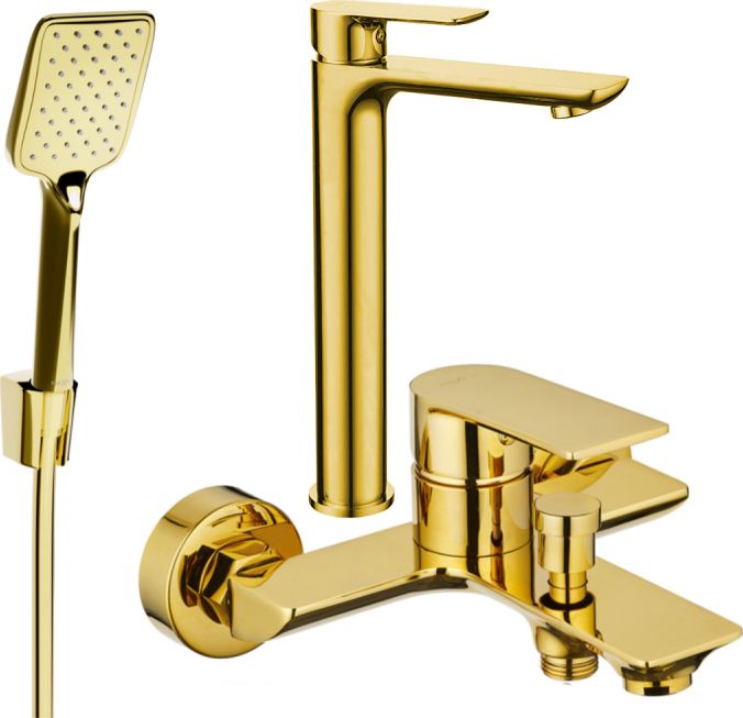 Mexen Mexen Alfa R62 zestaw wannowy, złoty - 745713R62-50