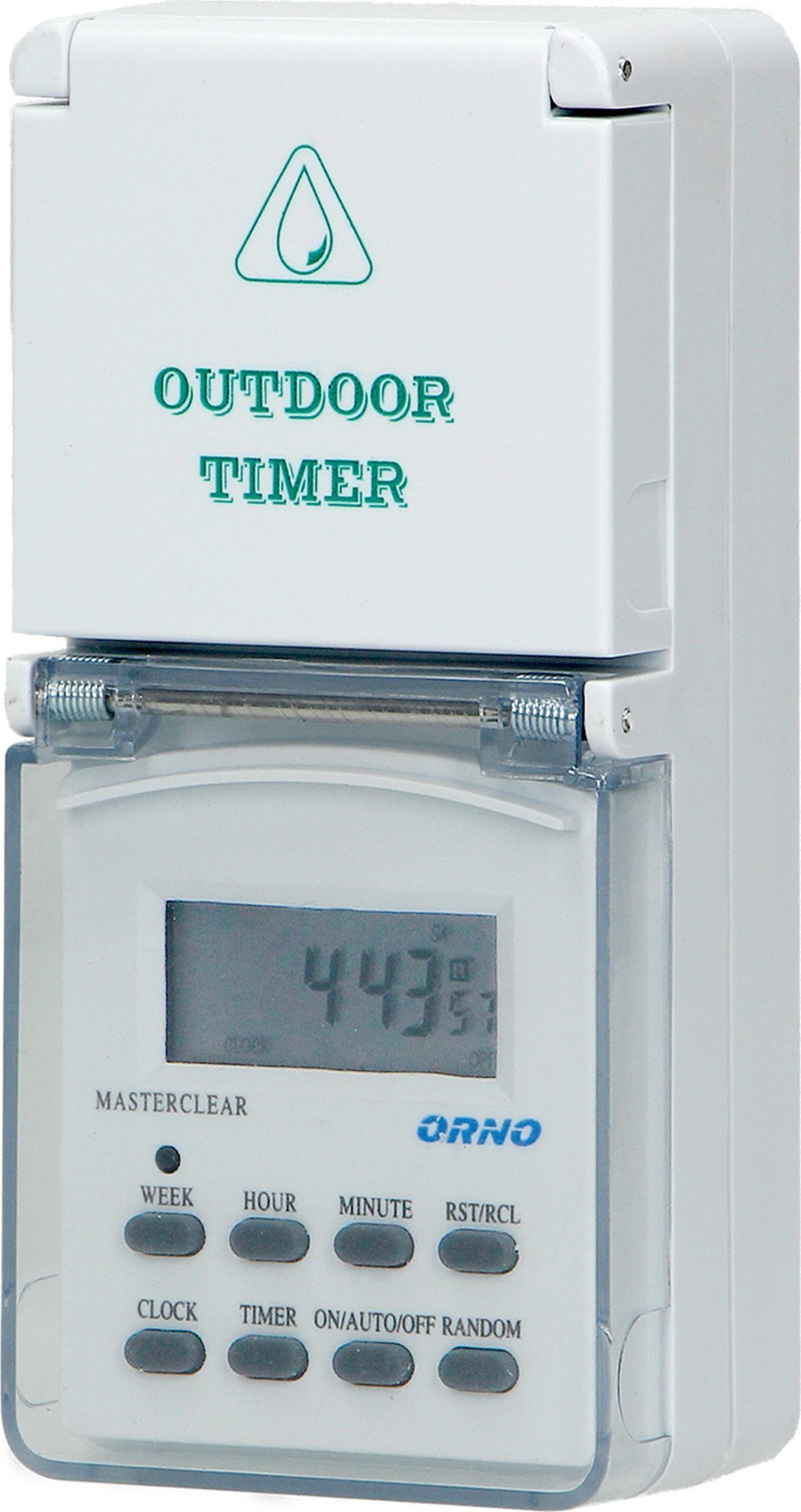 Orno Elektroniczny programator czasowy (Schuko), 8 programów, IP44