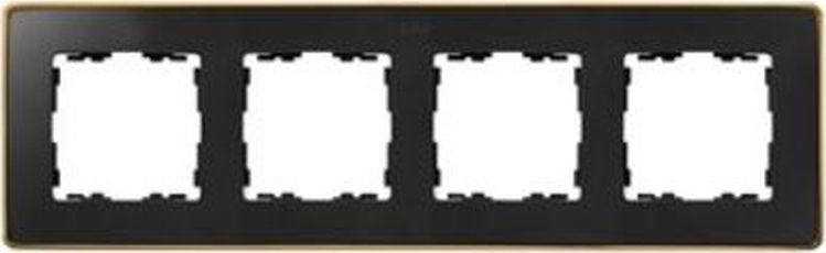 Kontakt-Simon Simon Detail 82 Ramka poczwórna Detail SELECT-metal GRAFIT / podstawa Złota 8201640-242