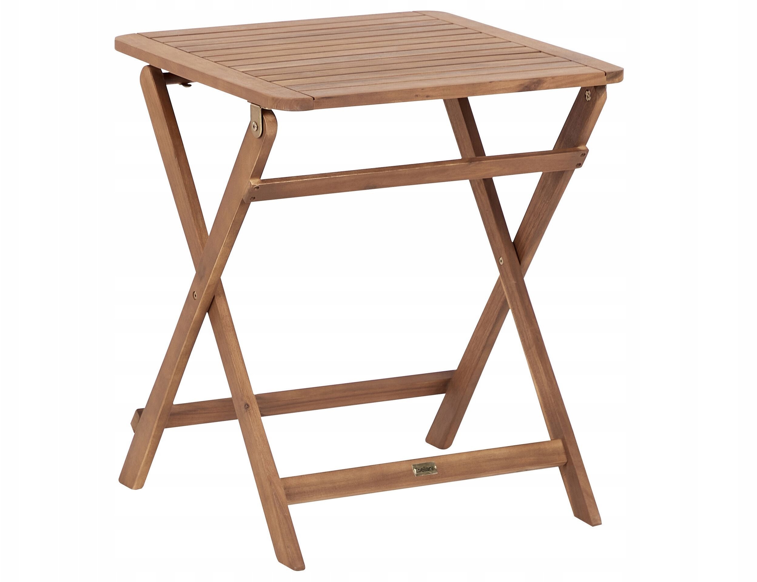 Beliani Stolik ogrodowy składany certyfikowane drewno akacjowe PARAGGI