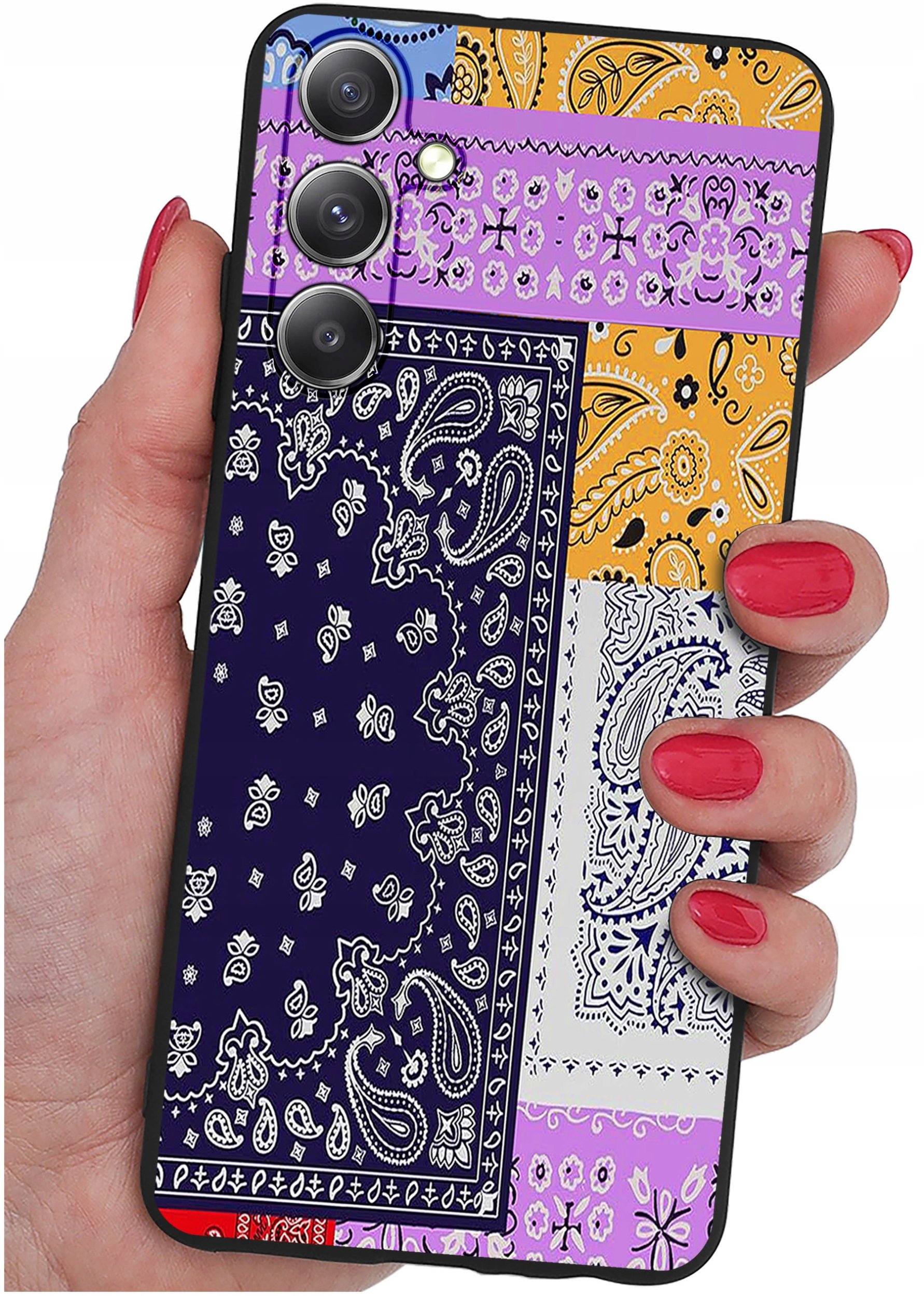 ETUI do Samsung S25+ Plus | WZORY | SILIKONOWE MATT CASE + SZKŁO 9H