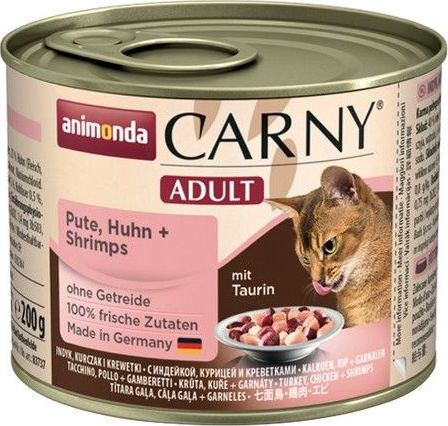Animonda Carny Karma mokra Adult z indykiem, kurczakiem i krewetkami puszka 200g