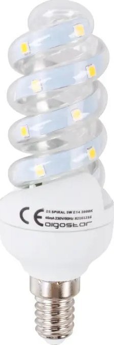 Aigostar Żarówka spiralna LED E14 4,9W biała ciepła Świetlówka spiralna LED E14 4,9W biała ciepła