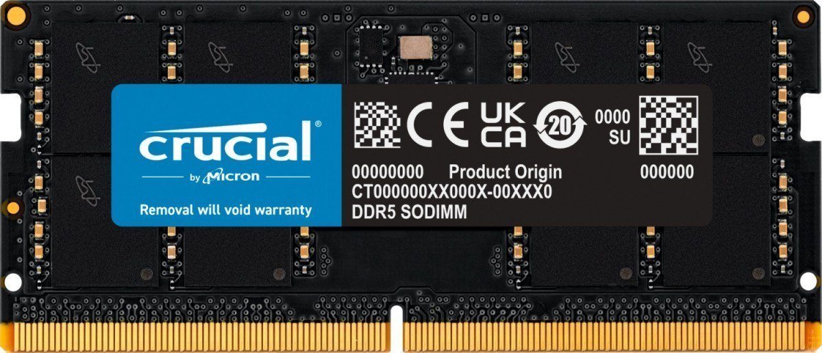 Pamięć do laptopa Crucial SODIMM, DDR5, 48 GB, 5600 MHz, CL46 (CT48G56C46S5)