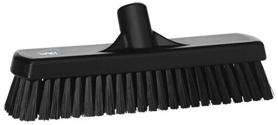 Floor and wall scrubbing brush, Vikan, 30.5x8.5x11cm, black, polyester/PP/stainless steel, 30.5 cm, stiff