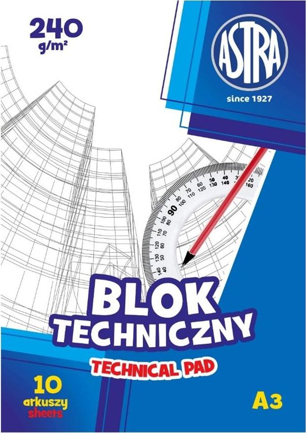 Astra Blok techniczny A3 10k biały 240g 10szt.