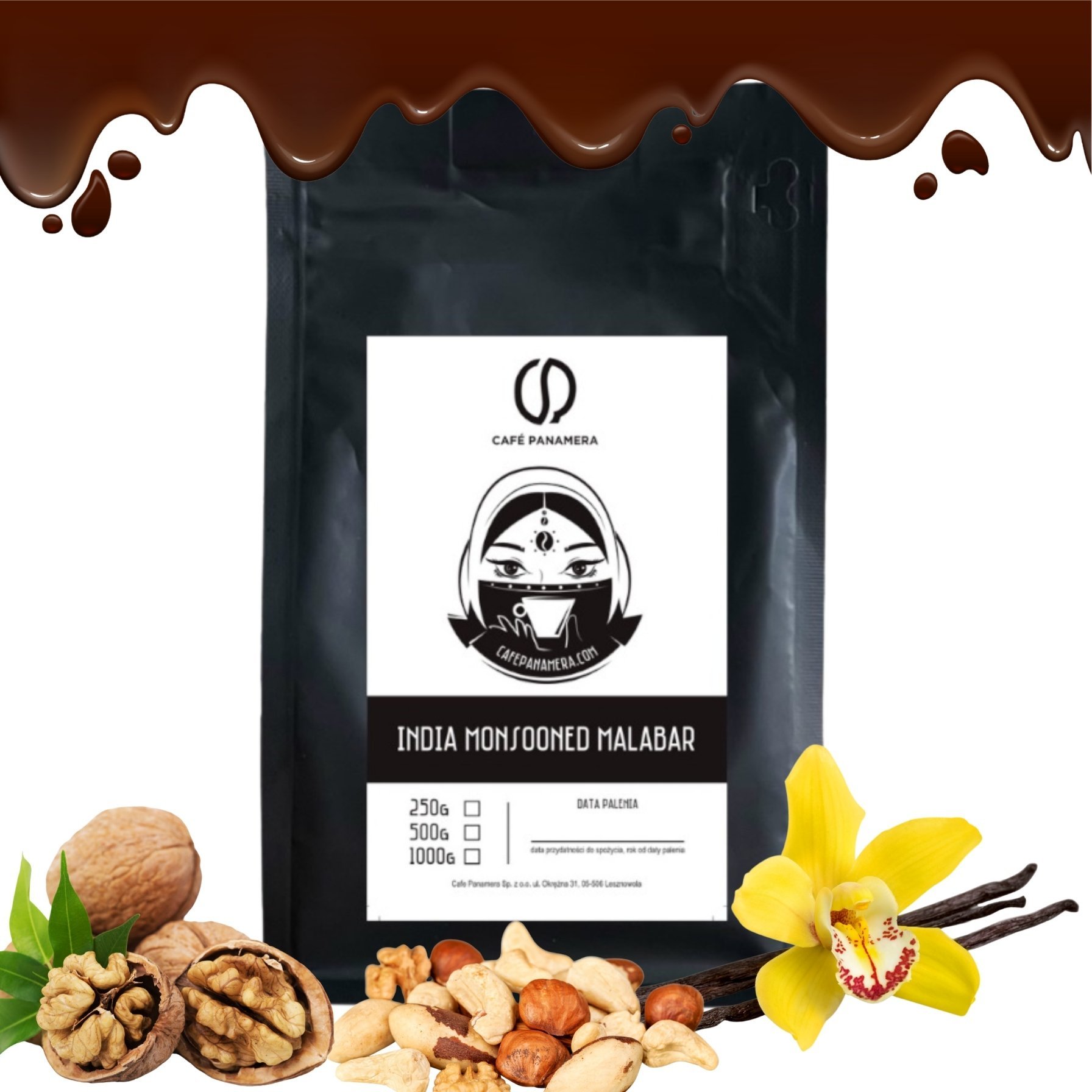 Kawa ziarnista Cafe Panamera Kawa ziarnista India Monsooned Malabar 1kg