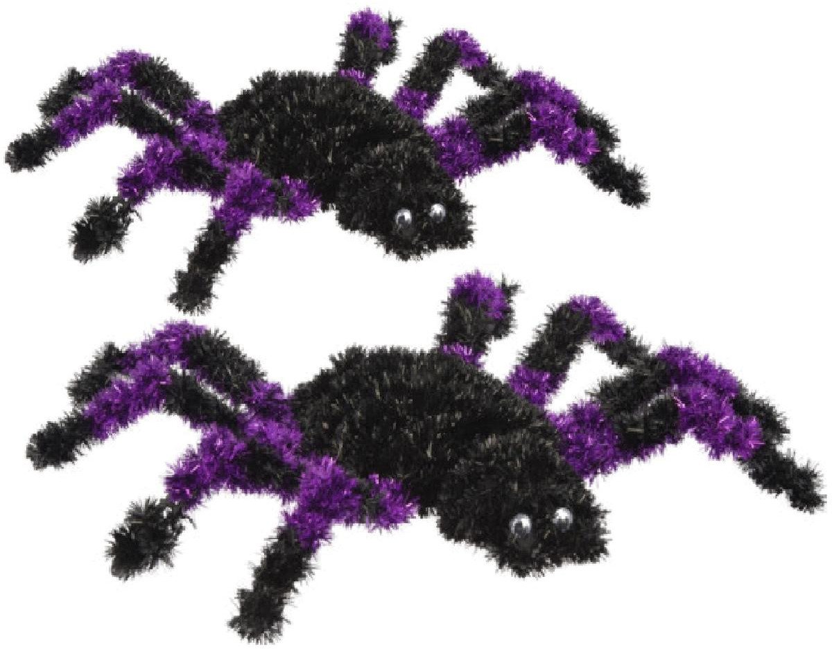 FIGURKA DEKORACYJNA PAJĄK HALLOWEEN FIOLETOWY