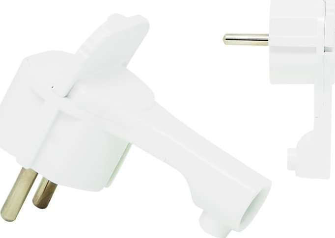 Blow 2294# Wtyczka wt-16up kątowa biała płaska