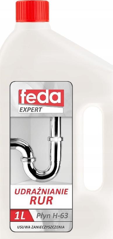 Feda Żel Do Udrażniania Rur 1L Odpływów Kanalizacyjnych