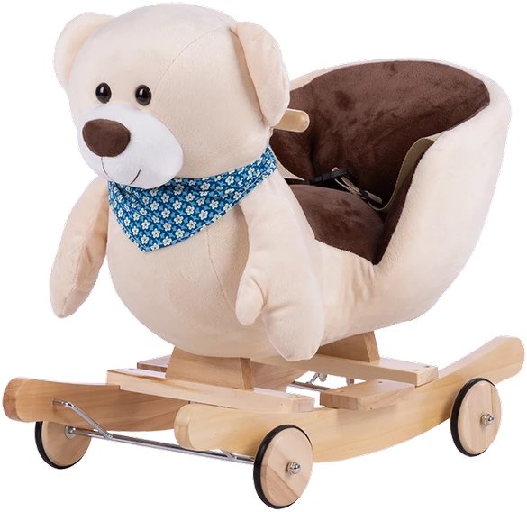 Zabawka na biegunach i kółkach gumowych Miś