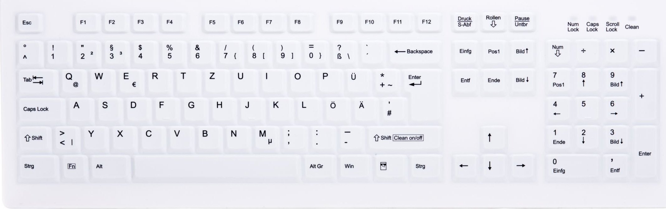 Klawiatura Cherry CHERRY AK-C8100F-FU1-W/GE klawiatura RF Wireless QWERTZ Niemiecki Biały