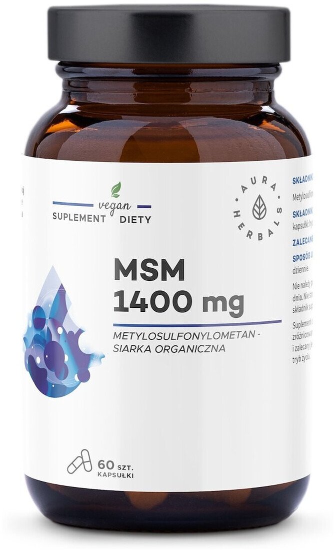 Aura Herbals MSM Siarka 1400 mg 60 sztuk 1400mg